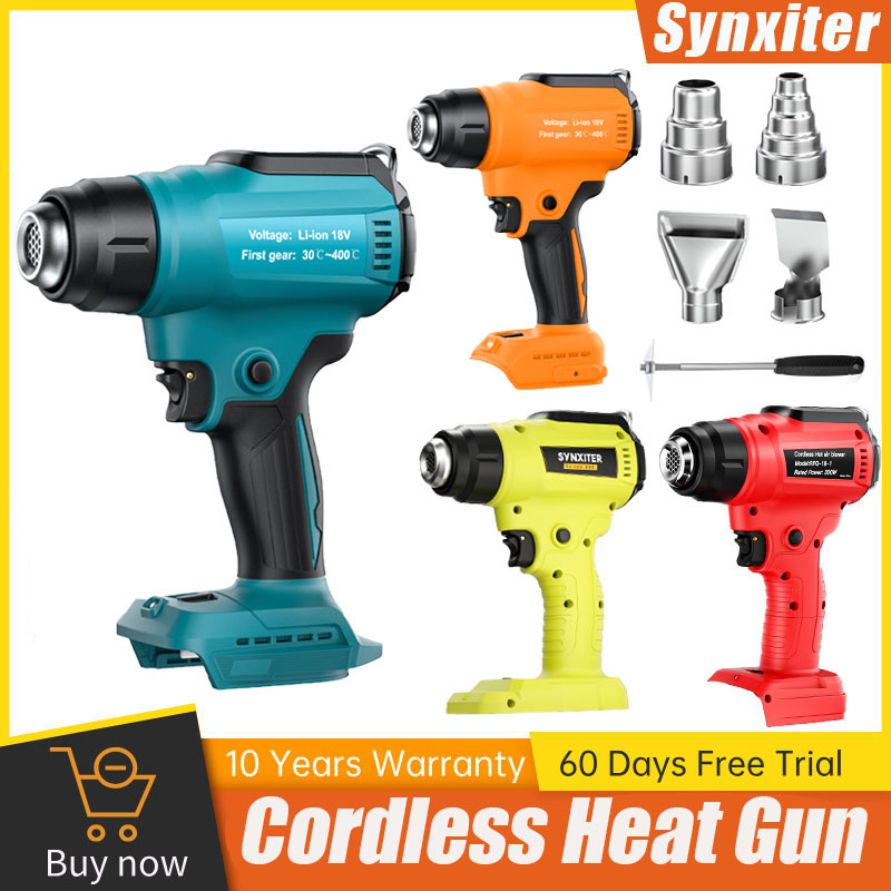 Heat Gun Embossing - マキタ、デウォルト、ミルウォーキー、ボッシュ、リョービ18Vバッテリー対応コードレスヒートガン、ノズル付きホットエアガン、電動工具