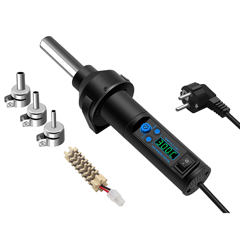 Heat Gun Embossing - 8032D ヒートガン電気デジタルディスプレイ温度調節可能なヘアドライヤー熱風ガンはんだ付け携帯電話の修理