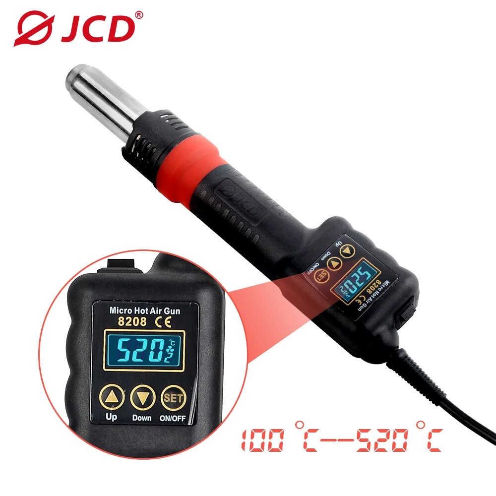 Jcd-マイクロホットエアガン8208 750w、LCDデジ - Heat Gun Embossing のレビューと価格